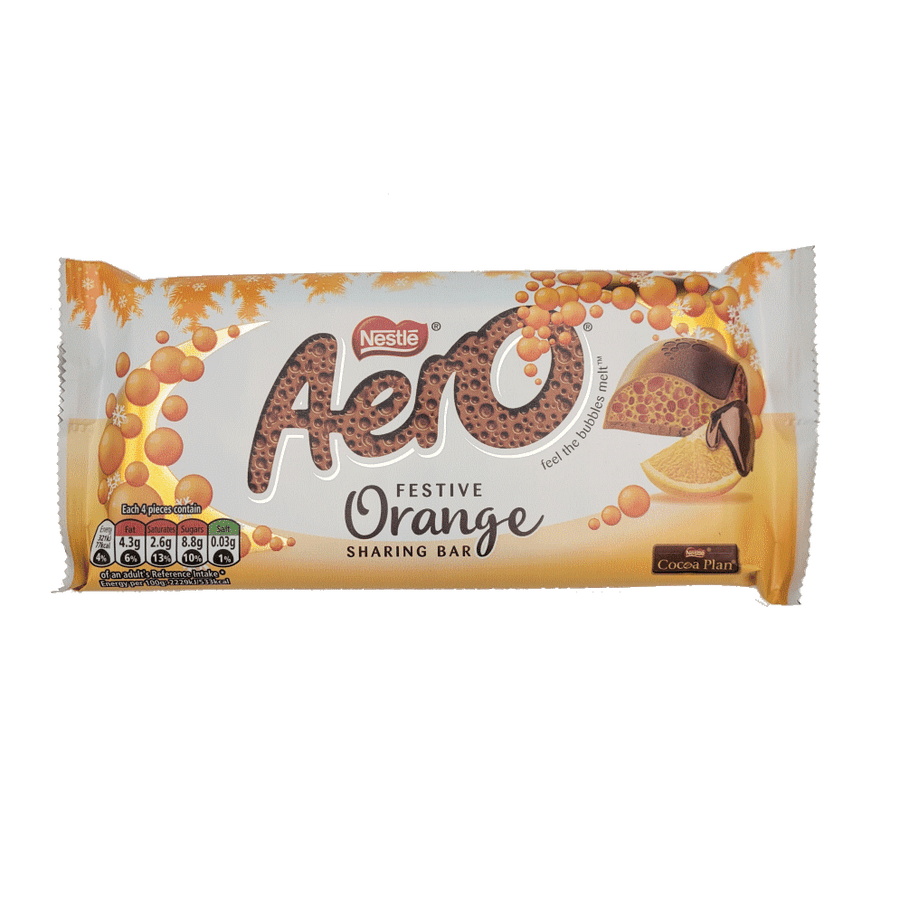 Nestle Aero Festive Orange Bar 90g