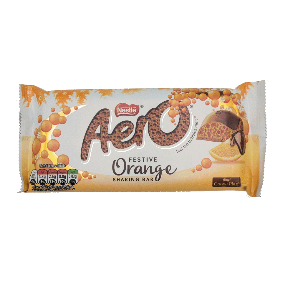 Nestle Aero Festive Orange Bar 90g
