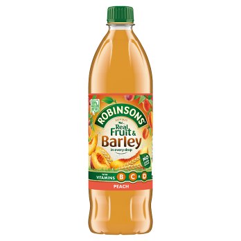 Robinsons Real Fruit &amp; Barley Peach, 1 Liter