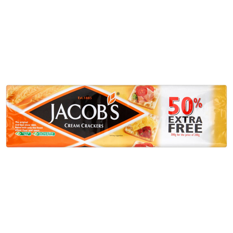 Jacob's Cream Crackers 200g + 50% Free