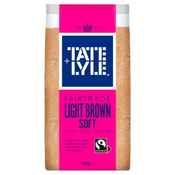 Tate &amp; Lyle Fairtrade Light Brown Soft Pure Cane Sugar, 500g