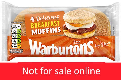 Warburtons 4 Toasting Muffins 284g