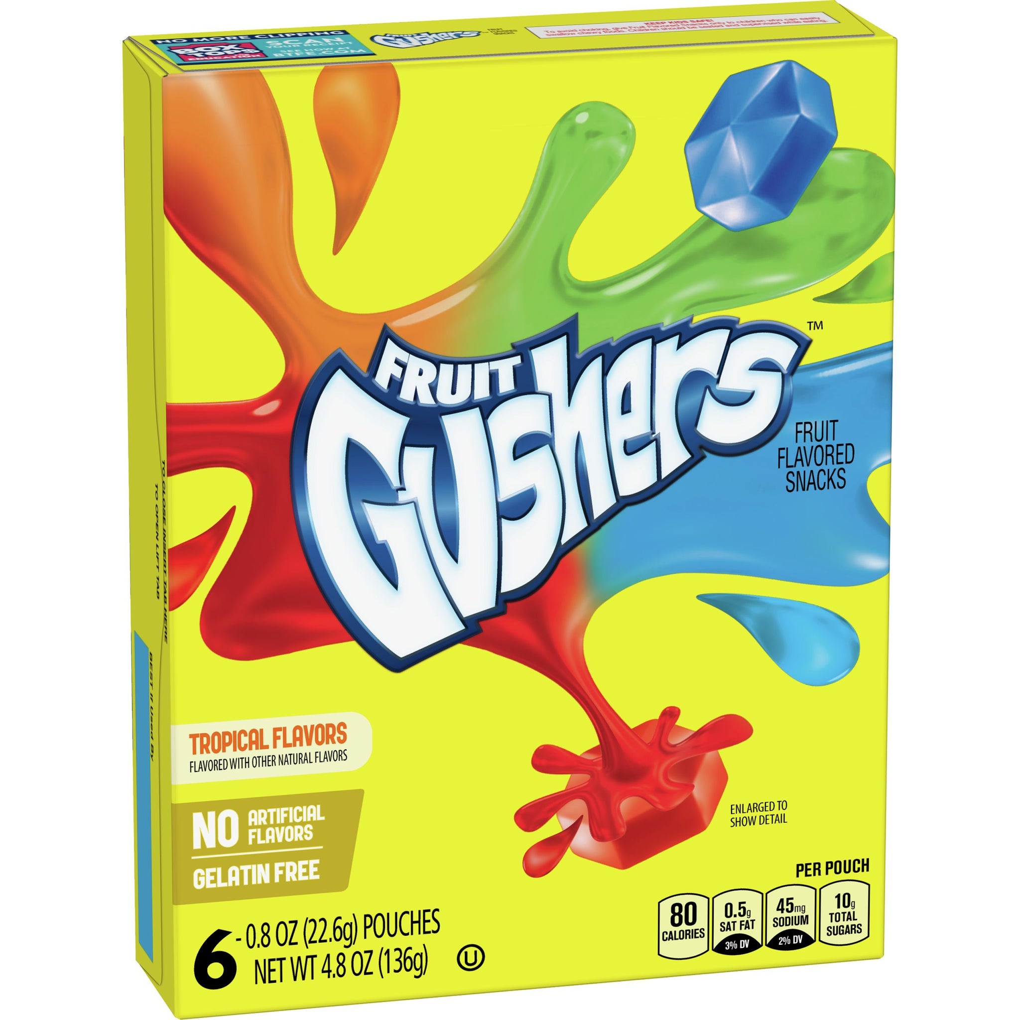 Betty Crocker Fruit Gushers Tropical, 136g