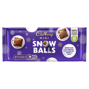 Cadbury Dairy Milk Mini Snowballs, 110g