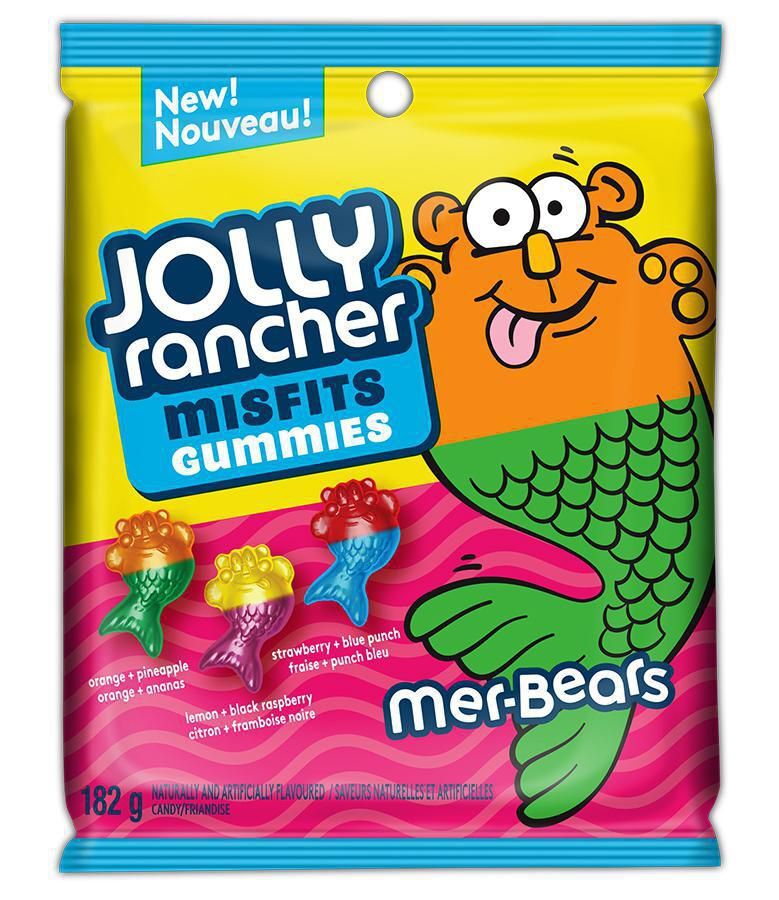 Jolly Rancher Misfits Gummies Assorted Mer-bears, 182g