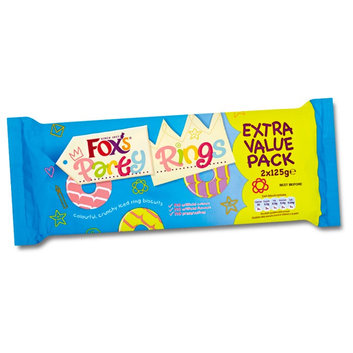 Fox's Party Rings 2-pack, 250g