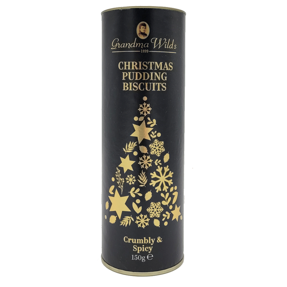 Grandma Wilds Christmas Pudding Biscuits Tube, 150g