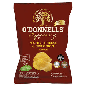 O'Donnels mature cheese and red onion, 50g