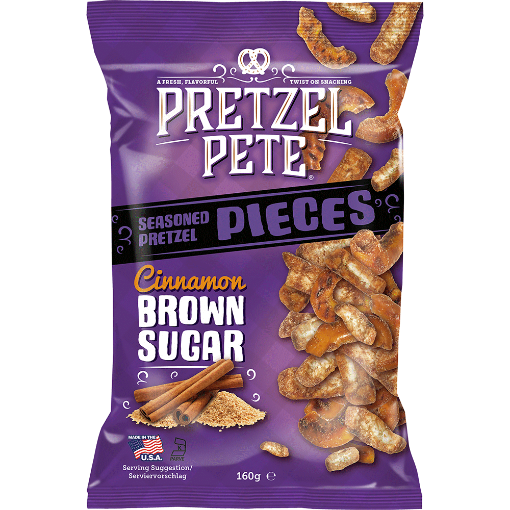 Pretzel Pete Cinnamon & Brown Sugar Pretzel Pieces, 160g