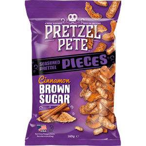 Pretzel Pete Cinnamon & Brown Sugar Pretzel Pieces, 160g